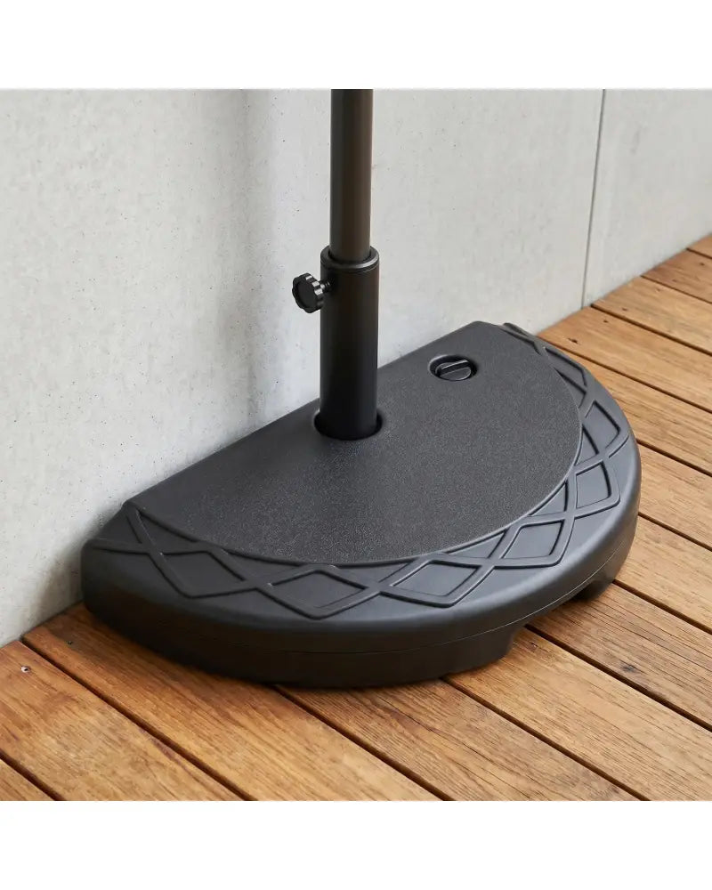 Half Round Patio Umbrella Base 44 lbs Water and Sand Fillable - Outdoor Umbrella Bases