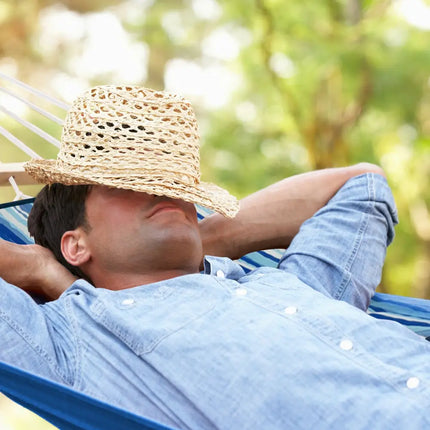 Hammock Chair Stand Set Cotton Swing with Pillow Cup Holder Indoor Outdoor - Blue - Hammocks
