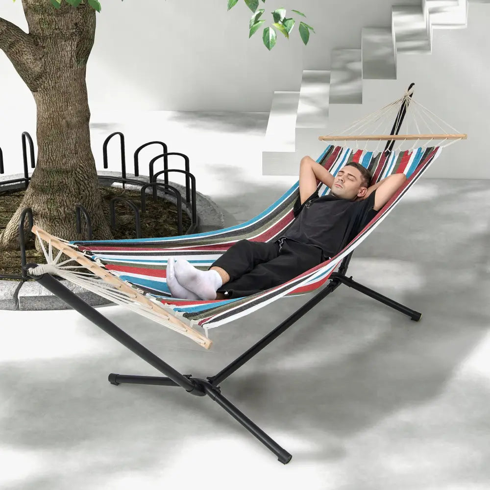 Hammock with Stand and Carrying Case-Multicolor - Multicolor - Cat Trees Condos & Scratchers
