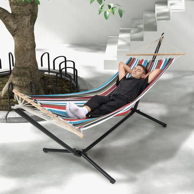 Hammock with Stand and Carrying Case-Multicolor - Multicolor - Cat Trees Condos & Scratchers