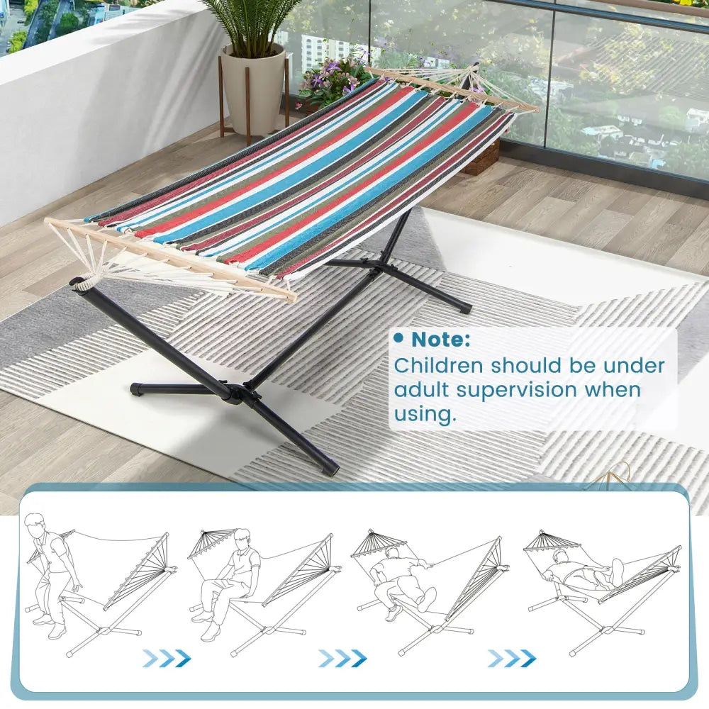 Hammock with Stand and Carrying Case-Multicolor - Multicolor - Cat Trees Condos & Scratchers