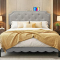 Headboard for Queen and Full Size Bed Tufted Upholstered Head Board-Gray - Gray - Headboards