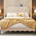 Headboard for Queen and Full Size Bed Tufted Upholstered Head Board-Beige - Beige - Headboards