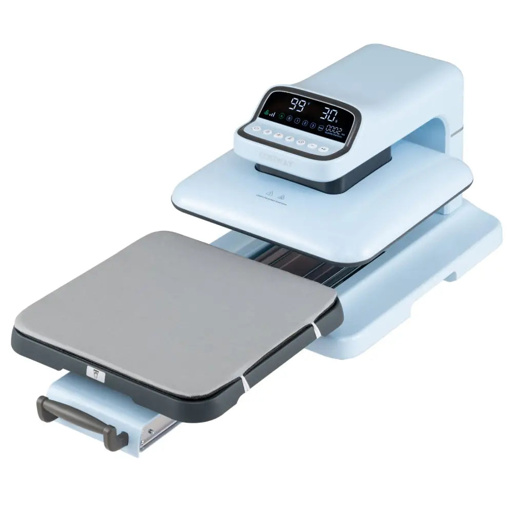 Heat Press Machine with Auto Release for T Shirts-Blue - Blue - Washers & Dryers