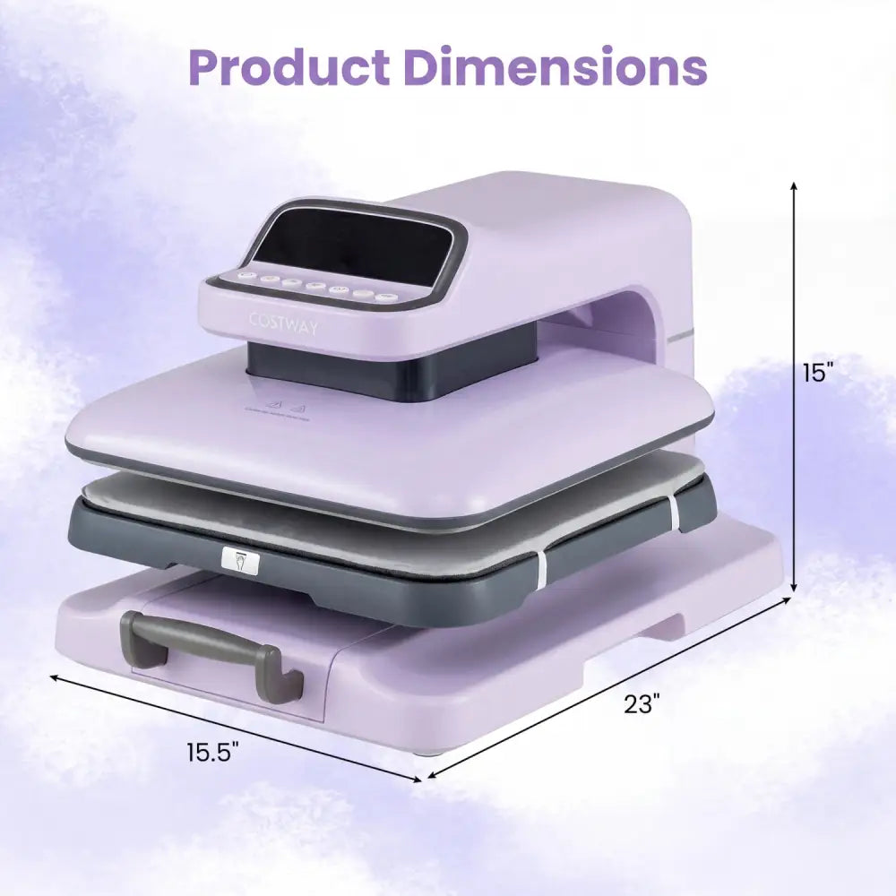 Heat Press Machine with Auto Release for T Shirts-Purple - Purple - Washers & Dryers