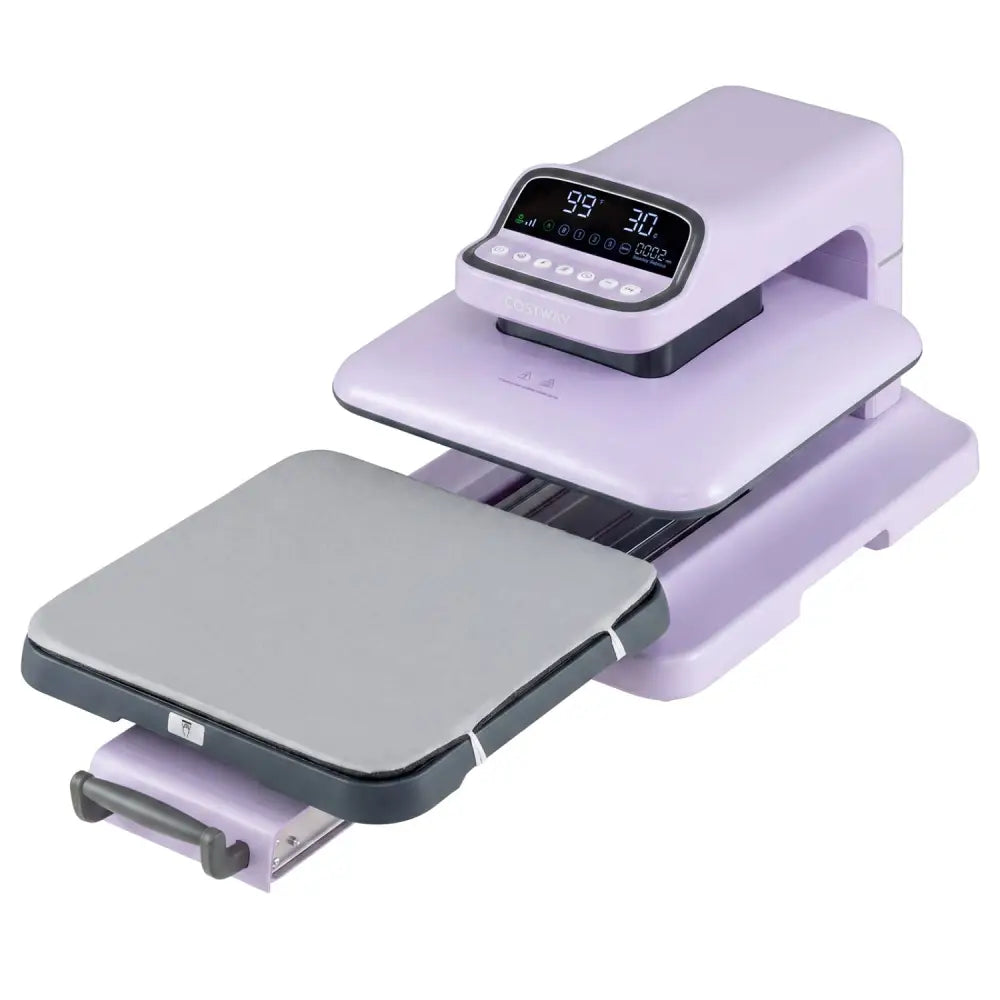 Heat Press Machine with Auto Release for T Shirts-Purple - Purple - Washers & Dryers