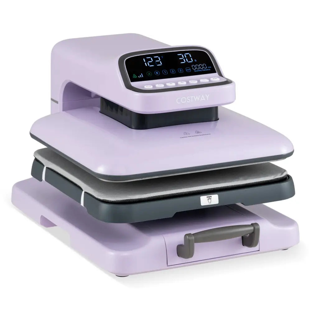 Heat Press Machine with Auto Release for T Shirts-Purple - Purple - Washers & Dryers