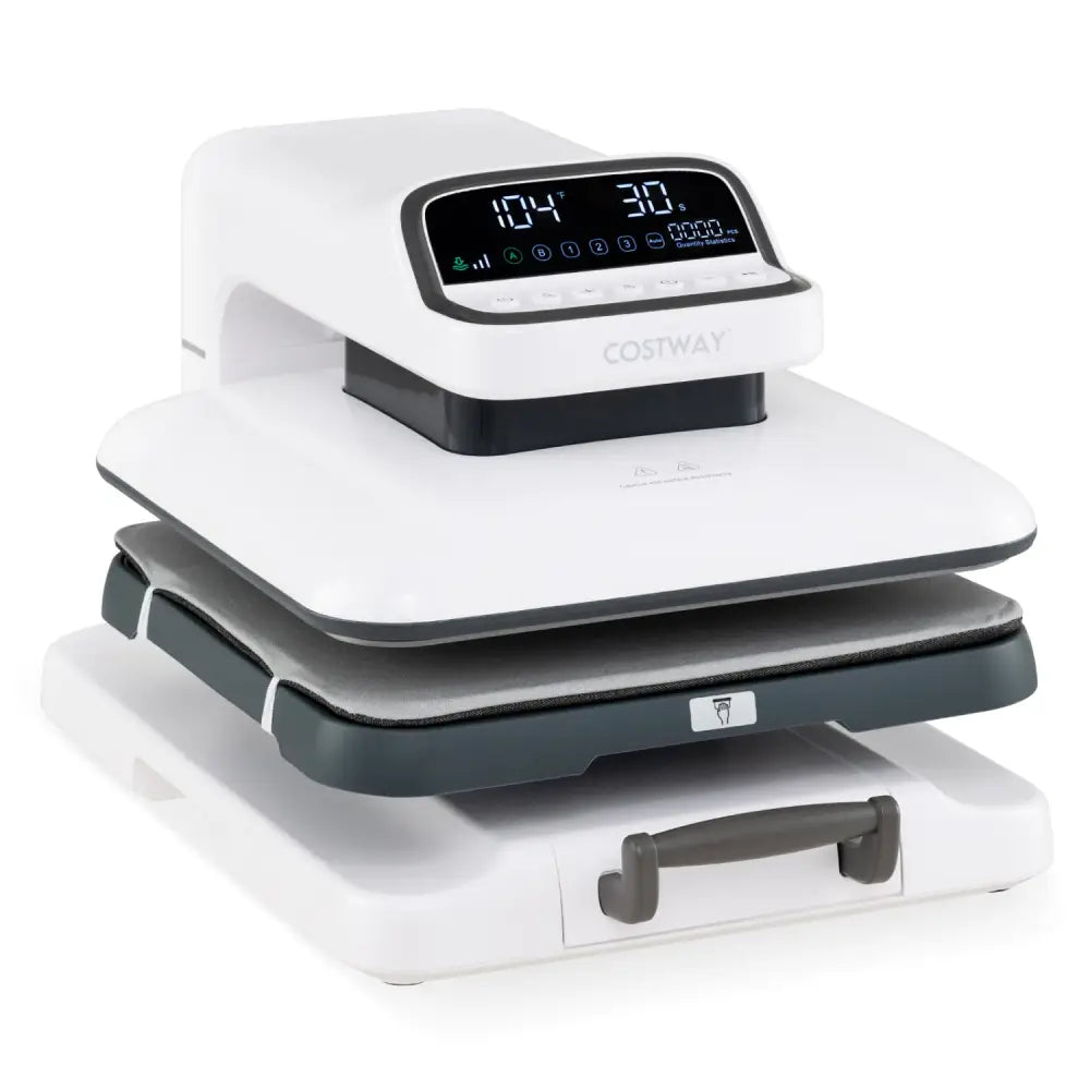 Heat Press Machine with Auto Release for T Shirts-White - White - Washers & Dryers