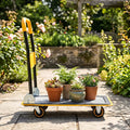 Heavy Duty Foldable Push Cart Dolly with 560 lbs Weight Capacity-Yellow - Yellow - Garages
