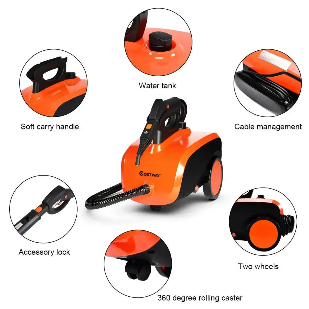 Heavy Duty Household Multipurpose Steam Cleaner with 18 Accessories Costway