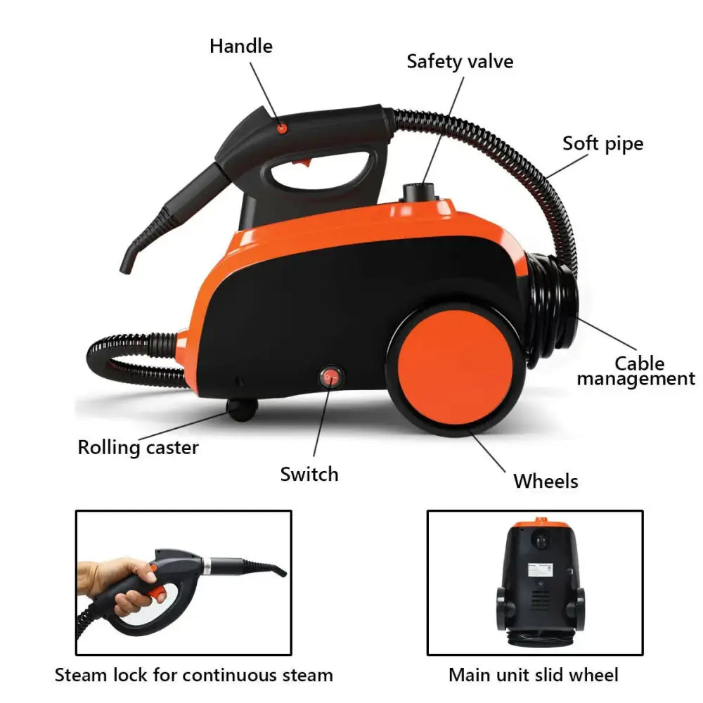 Heavy Duty Household Multipurpose Steam Cleaner with 18 Accessories Costway