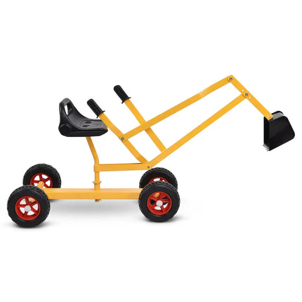 Heavy Duty Kid Ride-on 4-Wheel Excavator Sand Digger - Yellow - Sandboxes