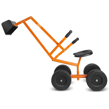 Heavy Duty Kid Ride-on Sand Digger Digging Excavator - Orange - Sandboxes
