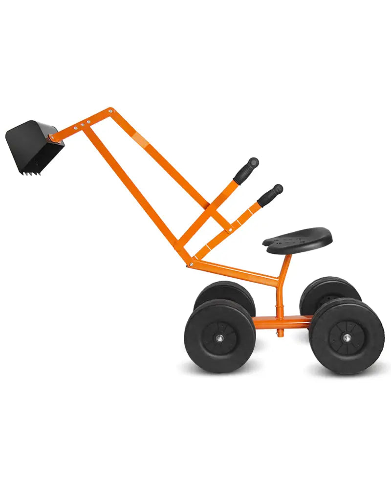 Heavy Duty Kid Ride-on Sand Digger Digging Excavator - Orange - Sandboxes