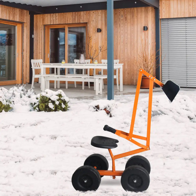 Heavy Duty Kid Ride-on Sand Digger Digging Excavator - Orange - Sandboxes