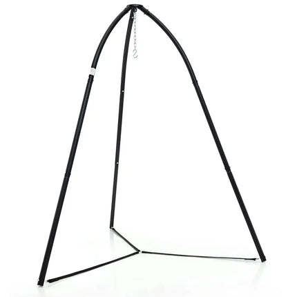 Heavy Duty Metal Hanging Chair Stand with Hanging Chain-Black - Black - Hammocks