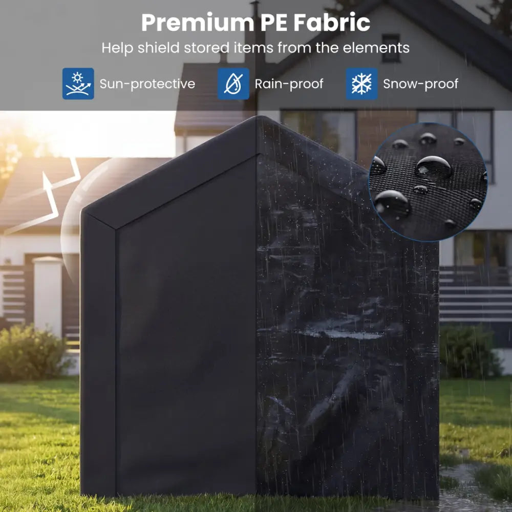 Heavy-Duty Portable Storage Shed with Roll-up Zipper Door-L - Sheds & Outdoor Storage