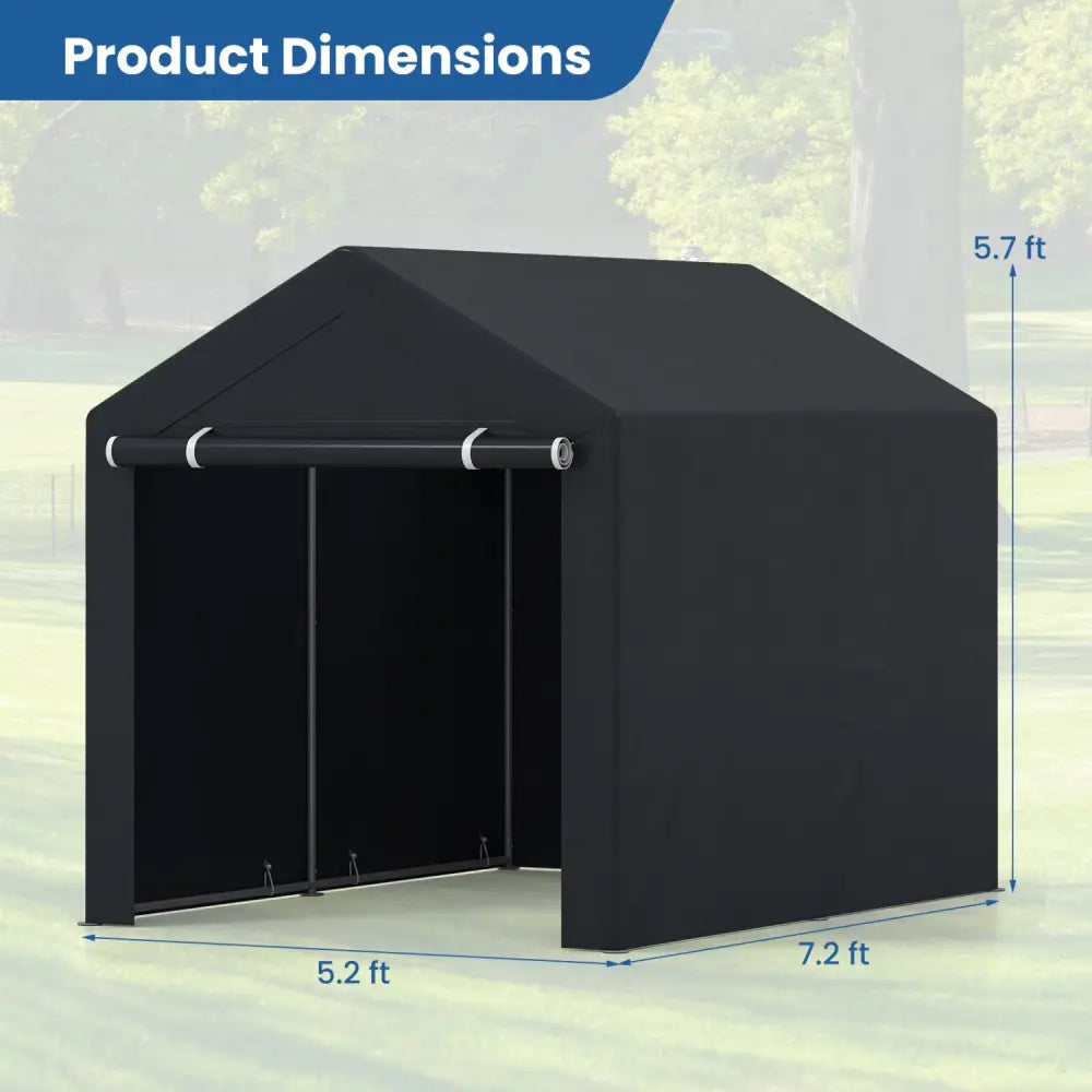 Heavy-Duty Portable Storage Shed with Roll-up Zipper Door-L - Sheds & Outdoor Storage