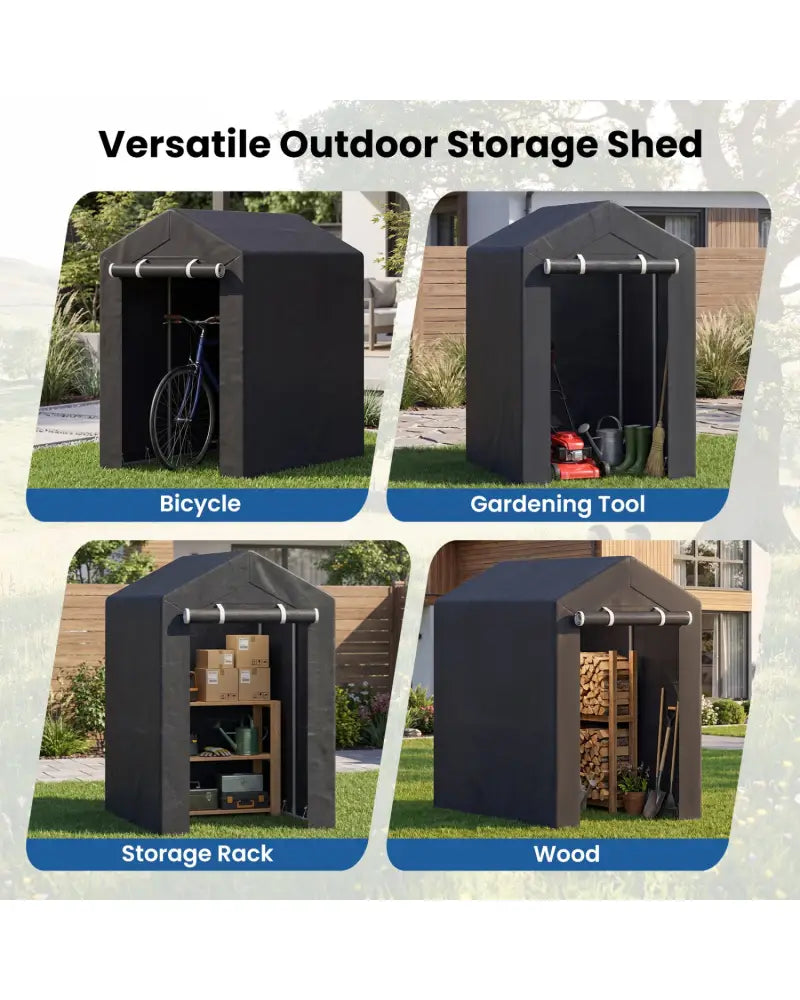 Heavy-Duty Portable Storage Shed with Roll-up Zipper Door-S - Sheds & Outdoor Storage
