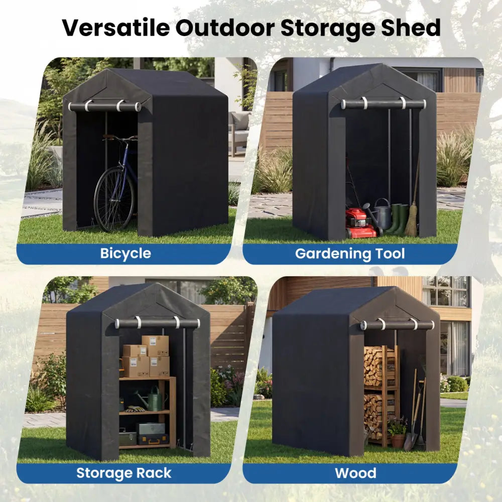 Heavy-Duty Portable Storage Shed with Roll-up Zipper Door-S - Sheds & Outdoor Storage