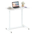 Height Adjustable Computer Desk Sit to Stand Rolling Table - White - Standing Desks