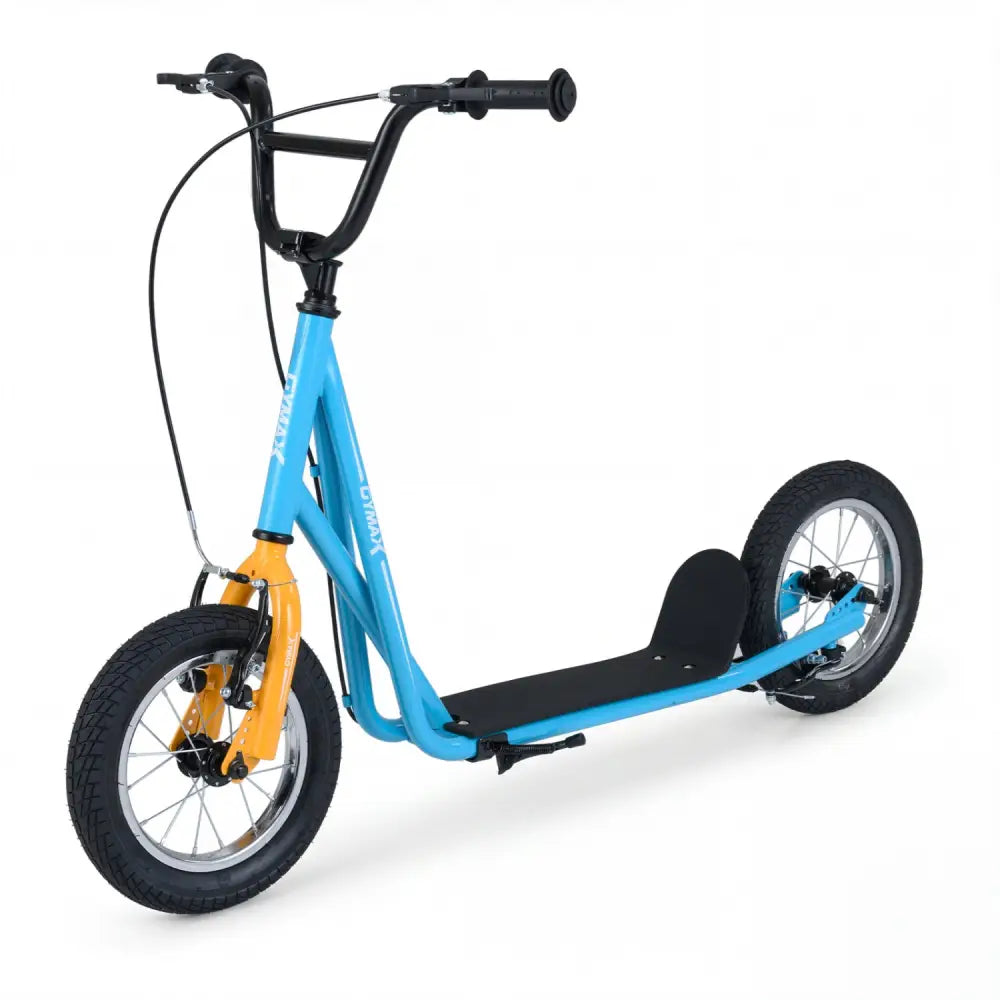 Height Adjustable Kid Kick Scooter with 12 Inch Air Filled Wheel-Blue - Blue - Scooters