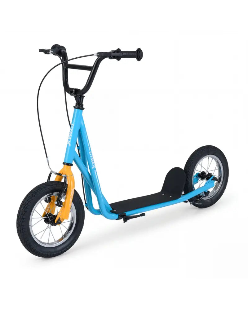 Height Adjustable Kid Kick Scooter with 12 Inch Air Filled Wheel-Blue - Blue - Scooters