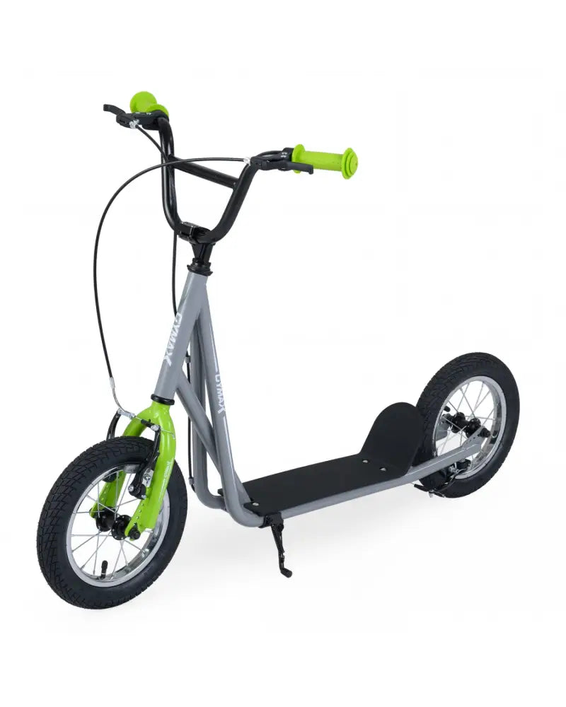 Height Adjustable Kid Kick Scooter with 12 Inch Air Filled Wheel-Grey - Gray - Scooters