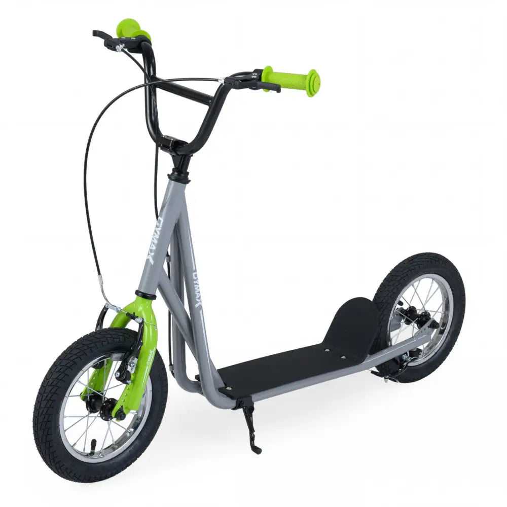 Height Adjustable Kid Kick Scooter with 12 Inch Air Filled Wheel-Grey - Gray - Scooters