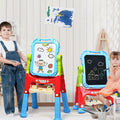 Height Adjustable Kids Art Easel Magnetic Double Sided Board-Blue - Blue - Art Easels