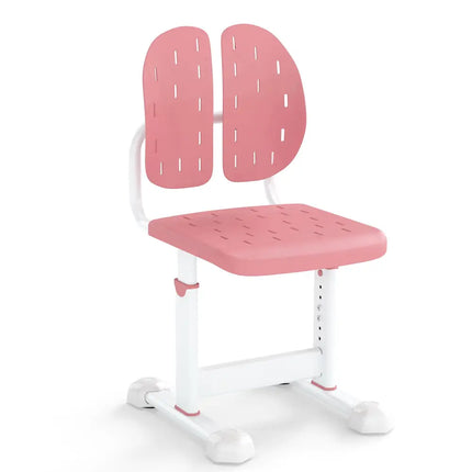 Height-adjustable Kid’s Study Chair with Double Back Support and Breathable Seat for 3+ Years Old-Pink - Pink - Kids