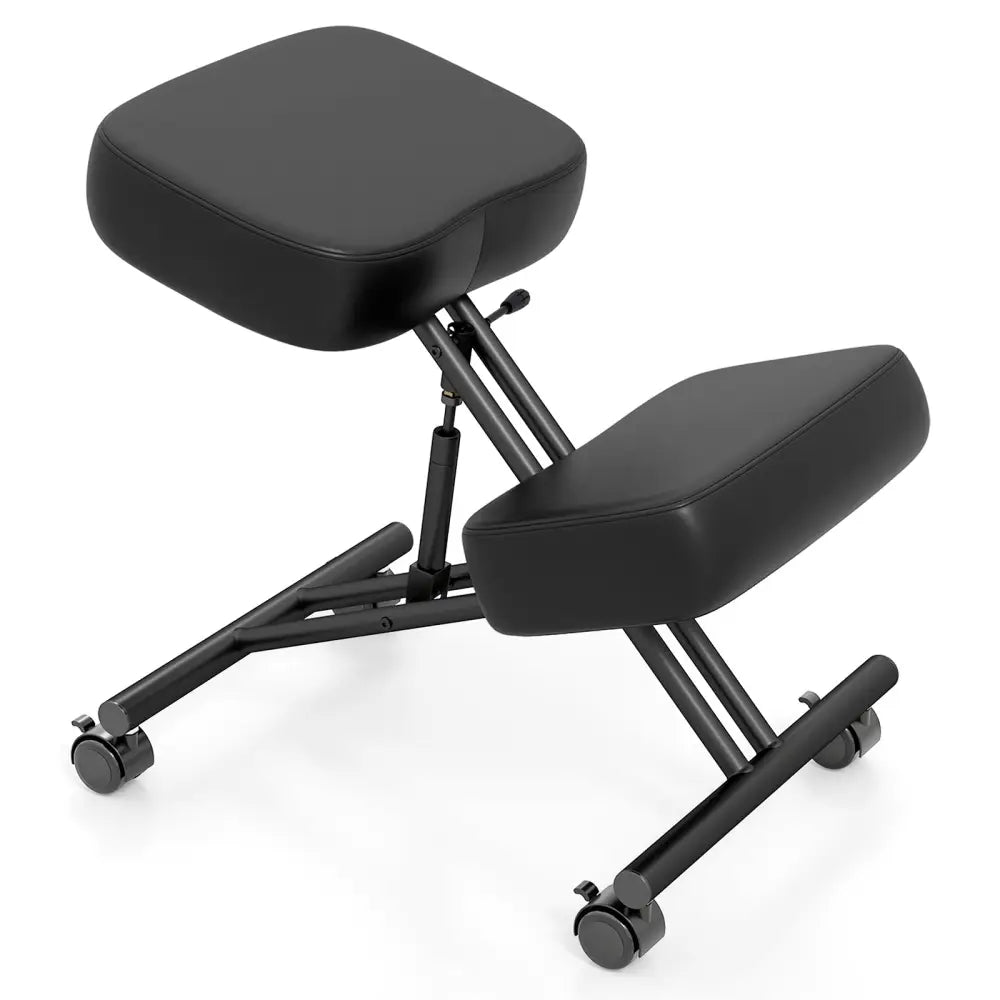 Height Adjustable Kneeling Chair Posture Correction Stool - Black - Kneeling Chairs