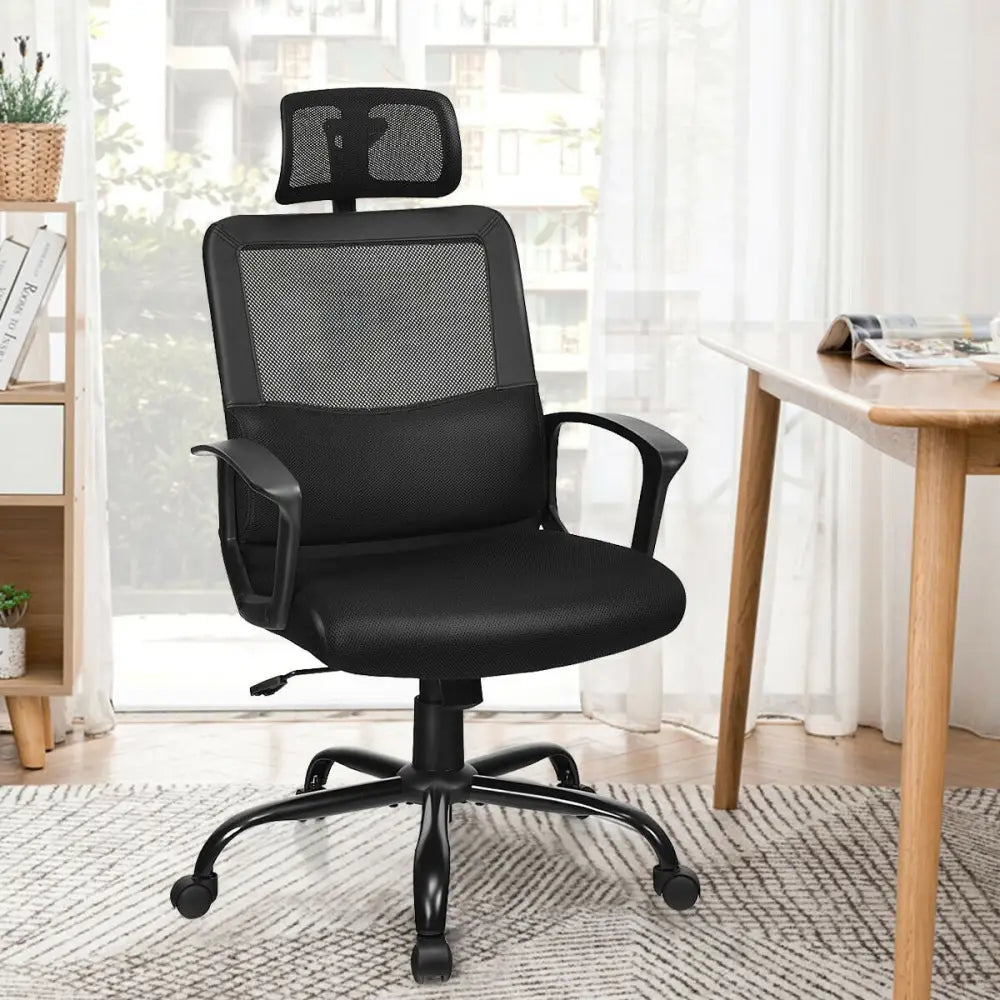High Back Ergonomic Mesh Office Chair Swivel Chair - Black - Ergonomic Chairs