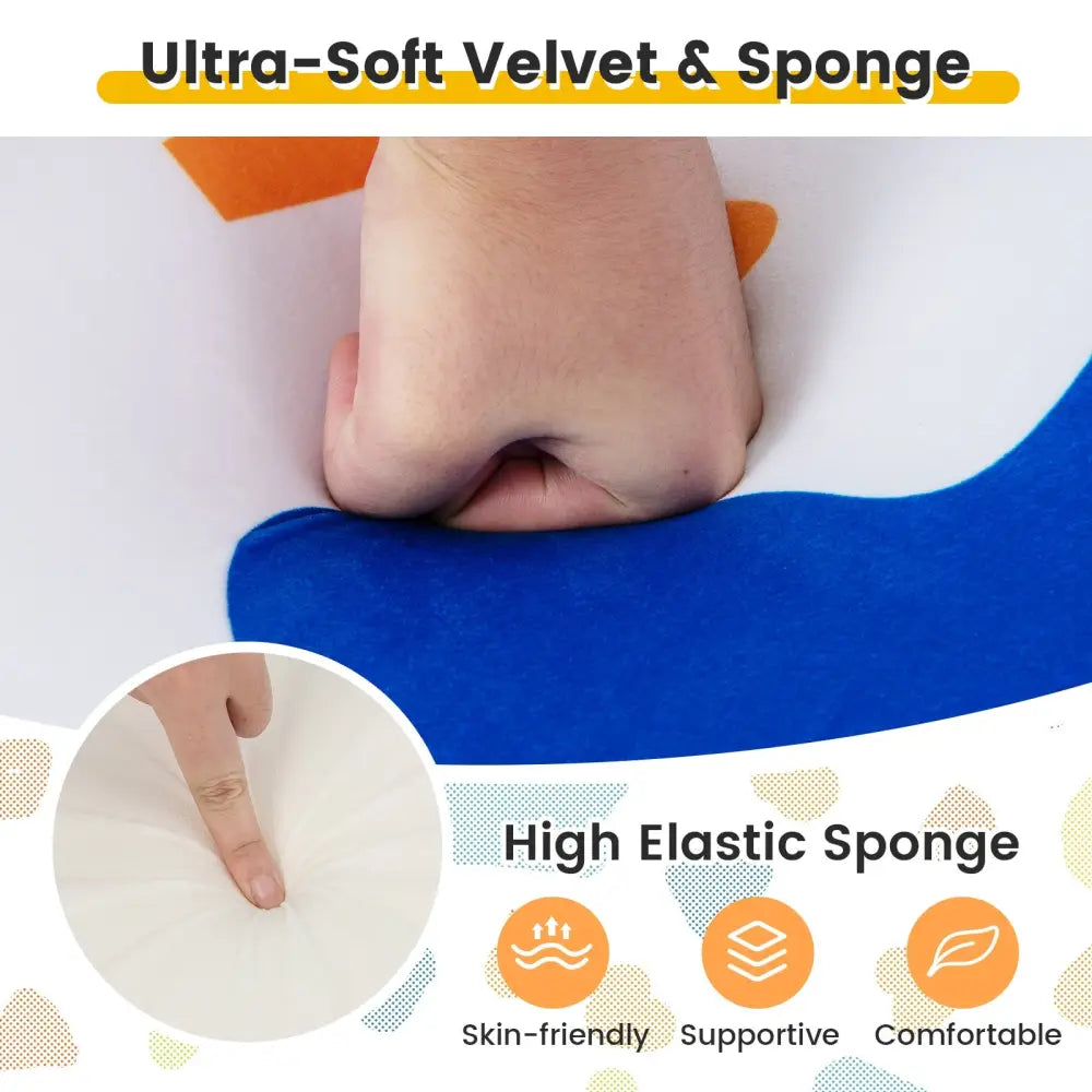 High-density Padding Kids Sofa with Armrest and Extra Pilow-Multicolor - Multicolor - Kids Chairs & Seating