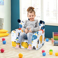 High-density Padding Kids Sofa with Armrest and Extra Pilow-Blue - Blue - Kids Chairs & Seating