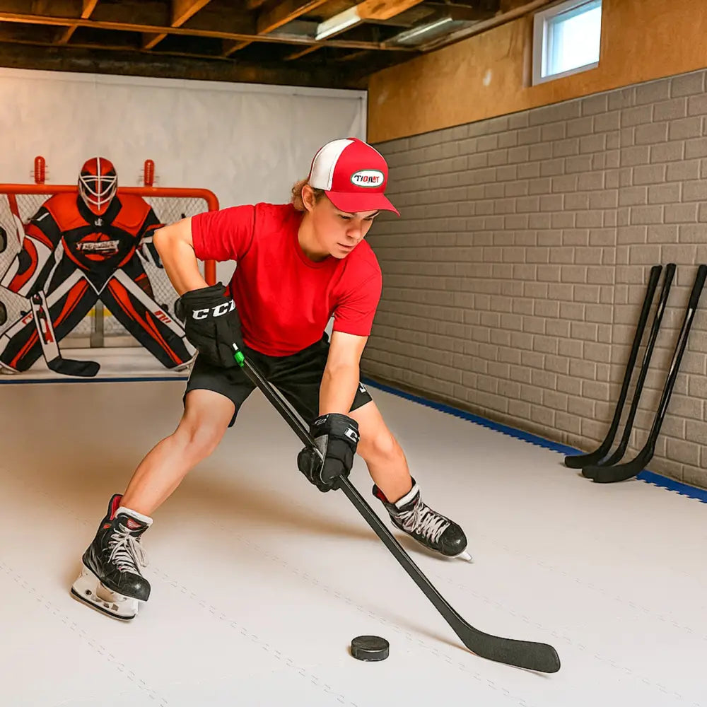 Hockey Flooring Tiles for Training Dryland Synthetic Ice Tiles Hockey Shooting Equipment - Winter Sports & Activities