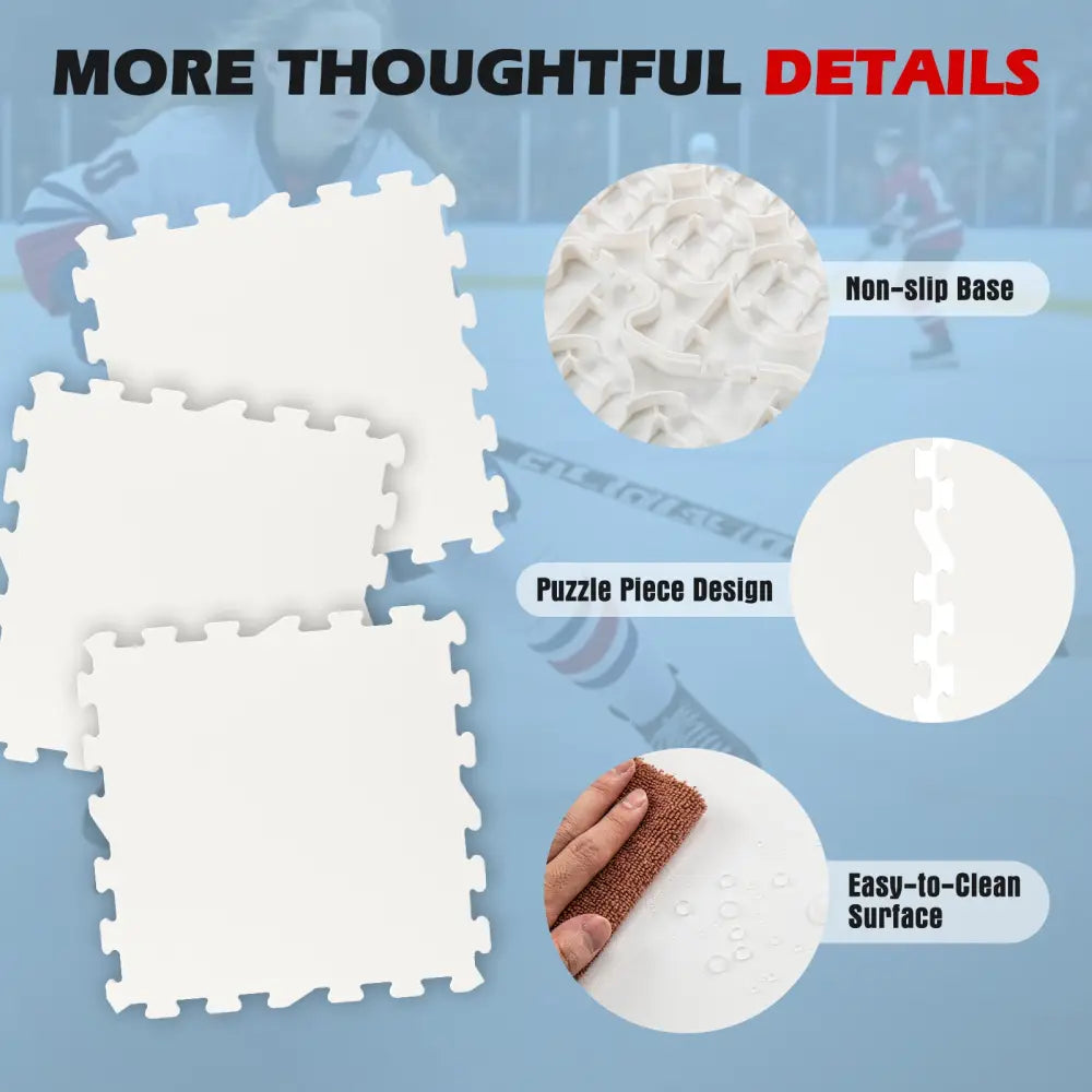 Hockey Flooring Tiles for Training Dryland Synthetic Ice Tiles Hockey Shooting Equipment - Winter Sports & Activities