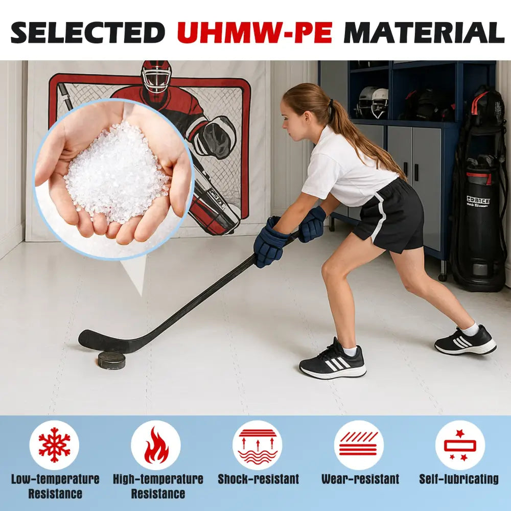 Hockey Flooring Tiles for Training Dryland Synthetic Ice Tiles Hockey Shooting Equipment - Winter Sports & Activities