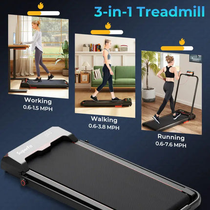 Home Fitness & Relaxation Set “ 3 in 1 Folding Treadmill and Modern Accent Chair - Sofas & Loveseats
