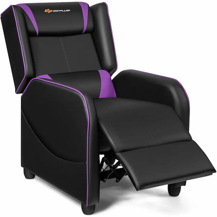 Home Massage Gaming Recliner Chair-Purple - Purple - Gaming Chairs