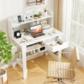Home Office Computer Desk with Storage Shelves and Drawer Ideal for Working and Studying - Computer Desks