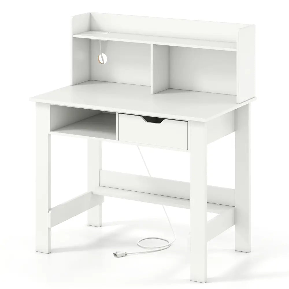 Home Office Computer Desk with Storage Shelves and Drawer Ideal for Working and Studying - Computer Desks