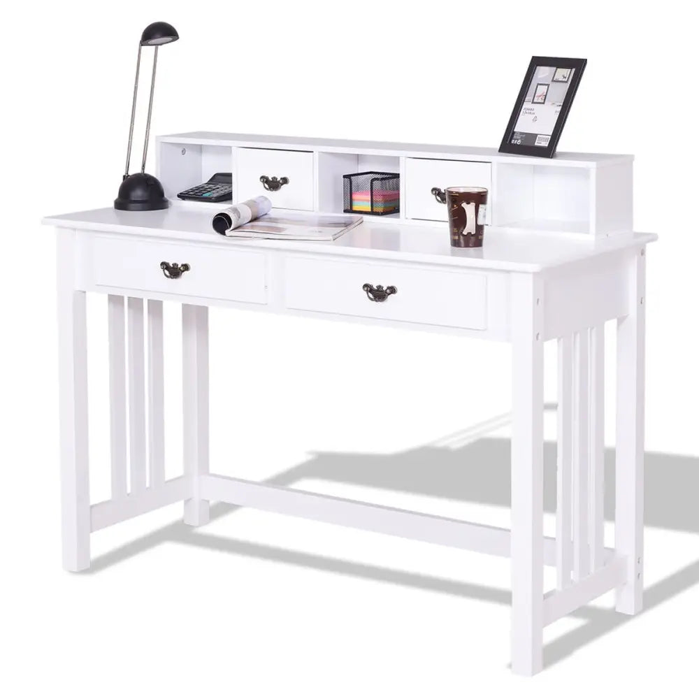 Home Office Writing Mission Computer Desk with 4-Drawer - Writing Desks