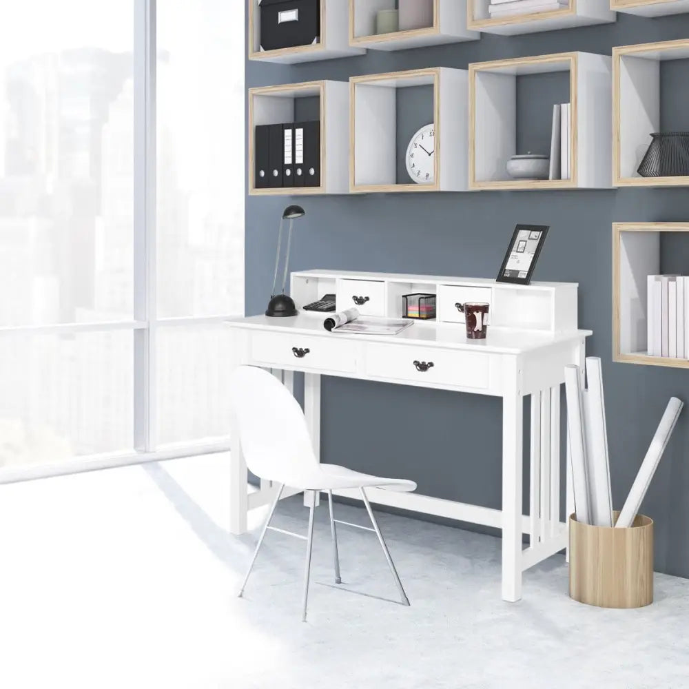 Home Office Writing Mission Computer Desk with 4-Drawer - Writing Desks