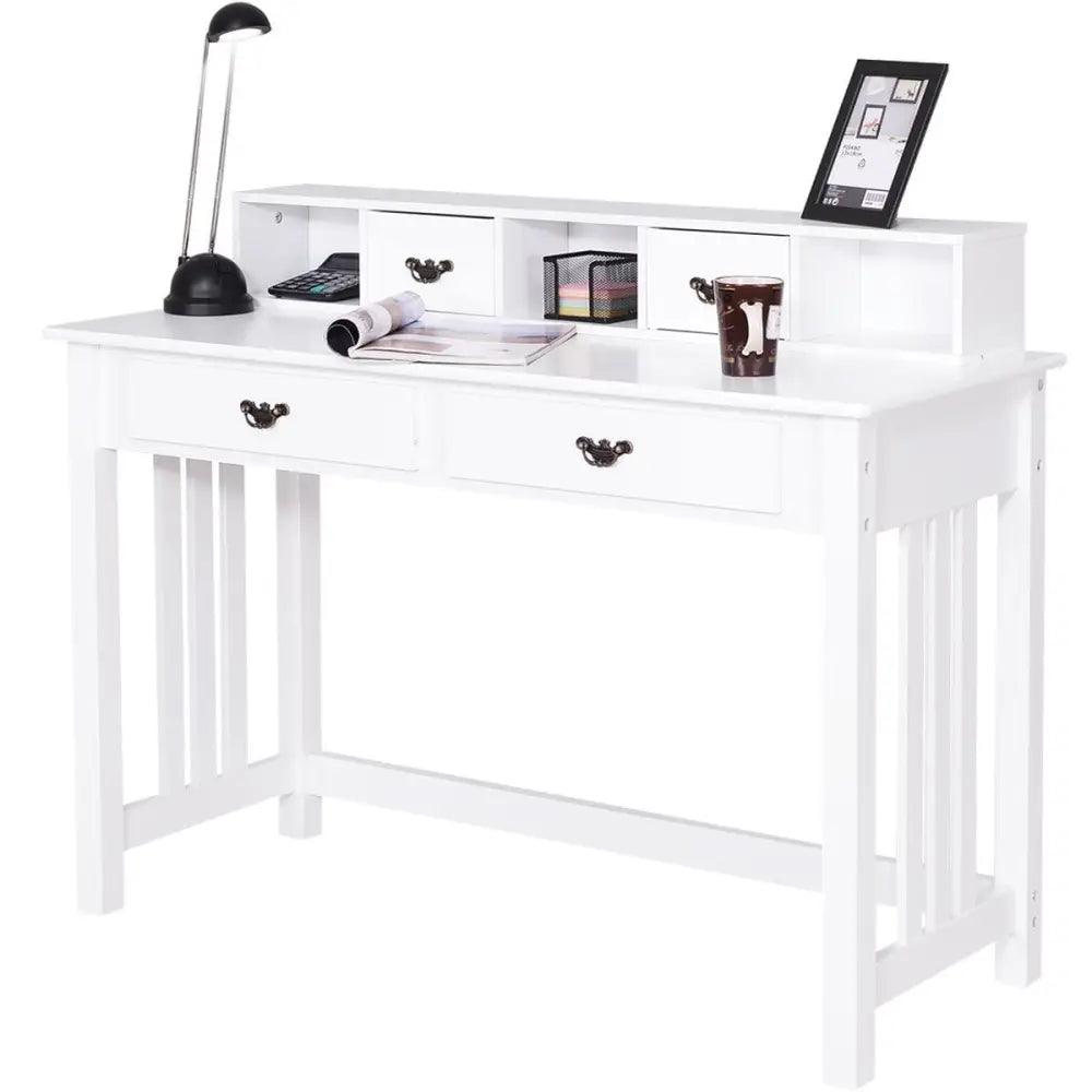 Home Office Writing Mission Computer Desk with 4-Drawer - Writing Desks