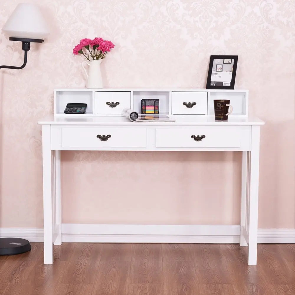 Home Office Writing Mission Computer Desk with 4-Drawer - Writing Desks