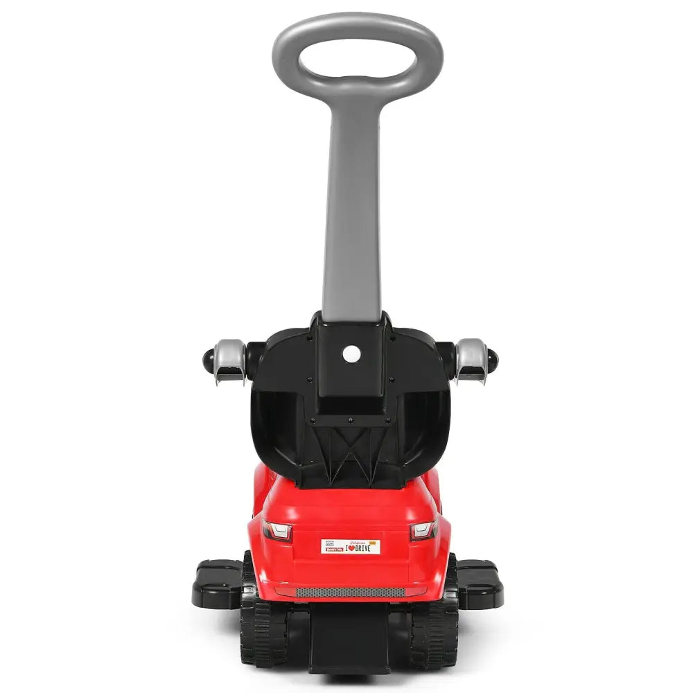 Honey Joy 3 in 1 Ride on Push Car Toddler Stroller Sliding Car with Music-Red - Red - Push & Pedal Ride On Toys