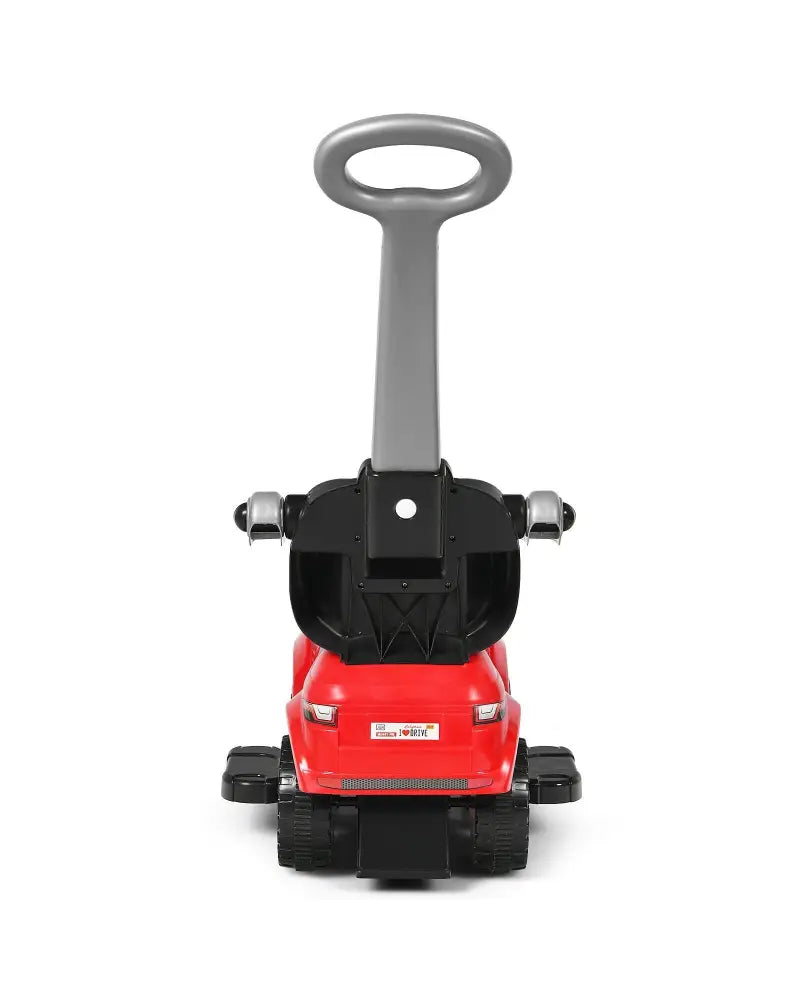 Honey Joy 3 in 1 Ride on Push Car Toddler Stroller Sliding Car with Music-Red - Red - Push & Pedal Ride On Toys