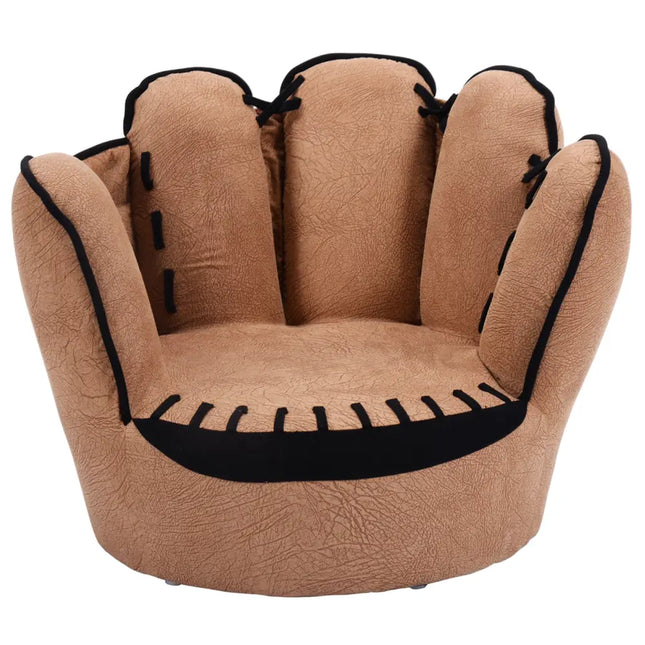 Household Five Fingers Baseball Glove Shaped Kids Leisure Upholstered Sofa - Brown - Kids Chairs & Seating