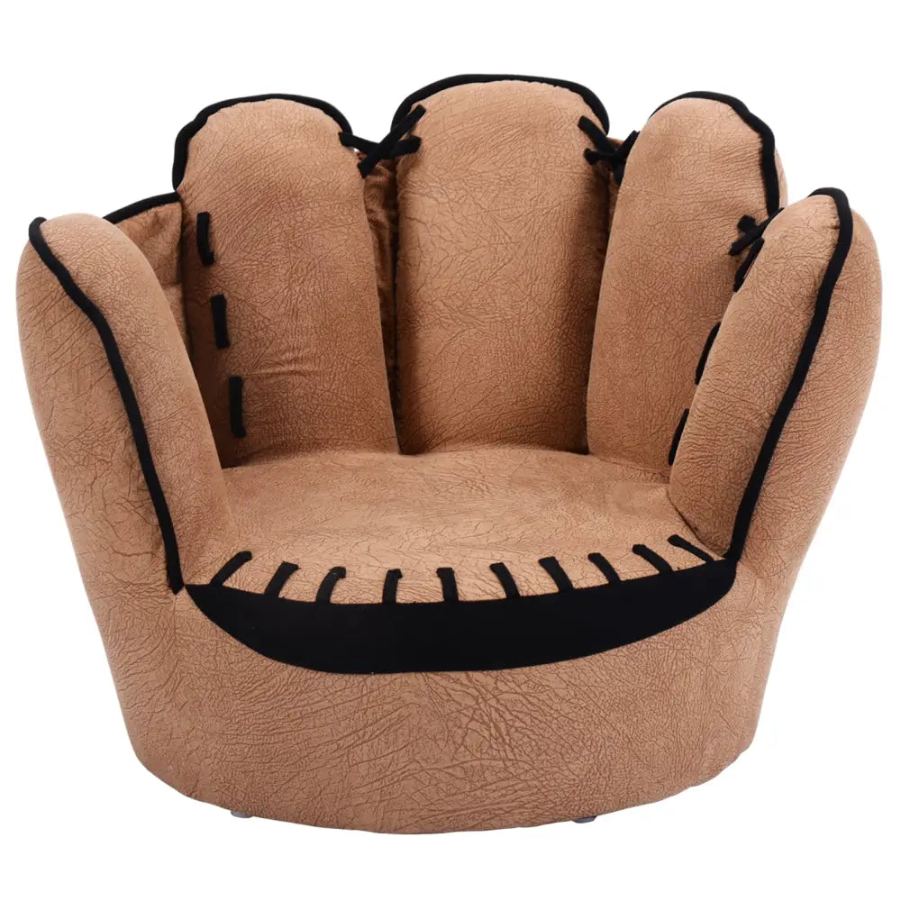 Household Five Fingers Baseball Glove Shaped Kids Leisure Upholstered Sofa - Brown - Kids Chairs & Seating
